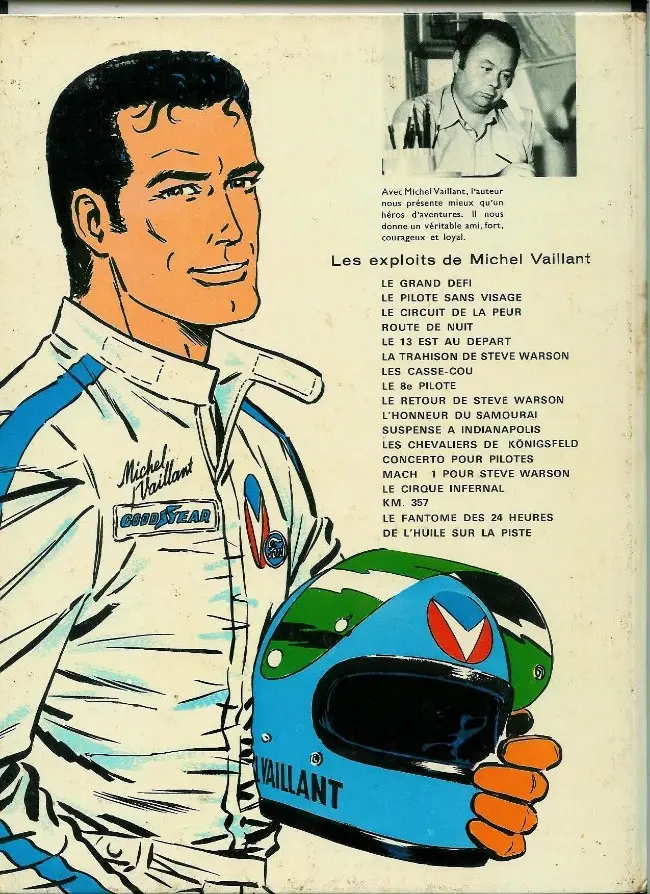 Verso de l'album Michel Vaillant Tome 7 Les casse-cou