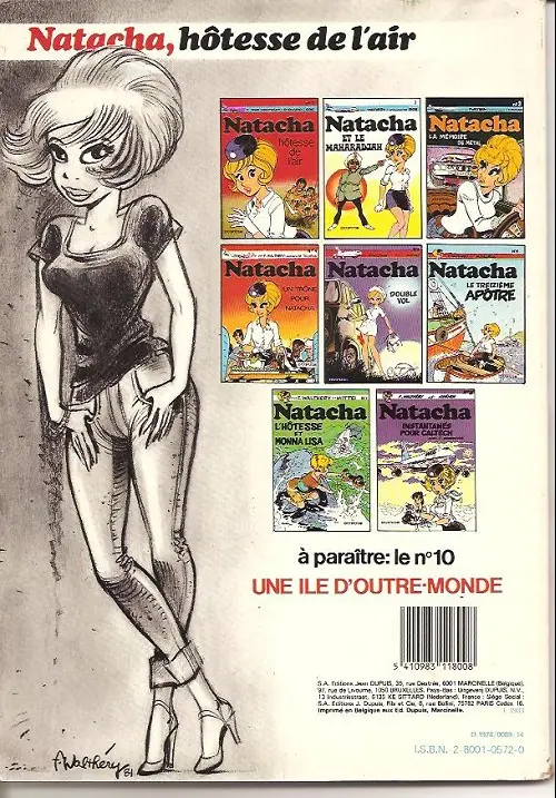 Verso de l'album Natacha Tome 6 Le treizième apôtre