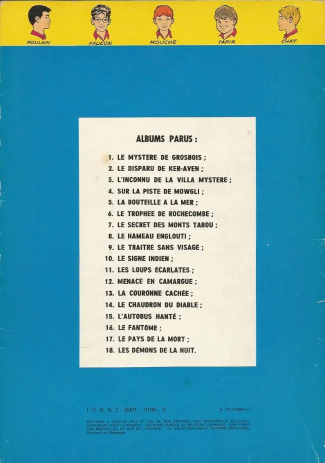 Verso de l'album La Patrouille des Castors Tome 8 Le hameau englouti