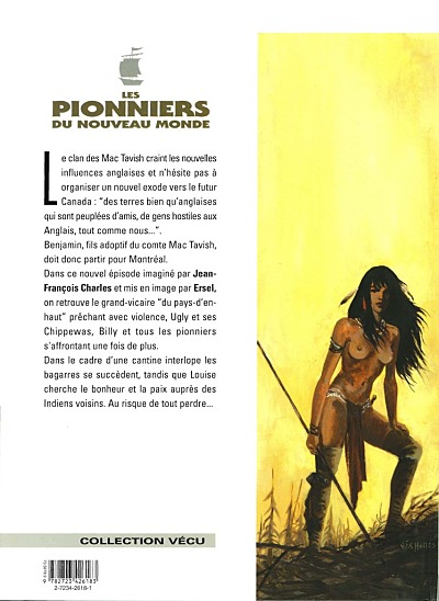 Verso de l'album Les Pionniers du Nouveau Monde Tome 9 La rivière en flammes