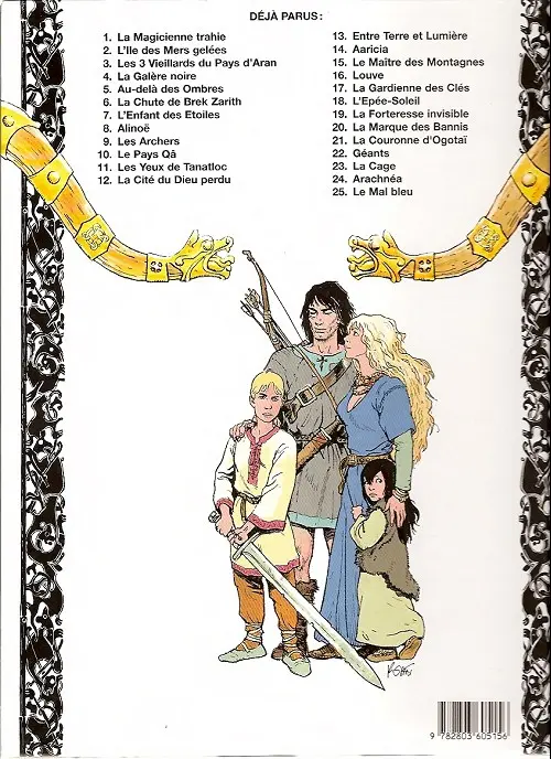 Verso de l'album Thorgal Tome 9 Les Archers