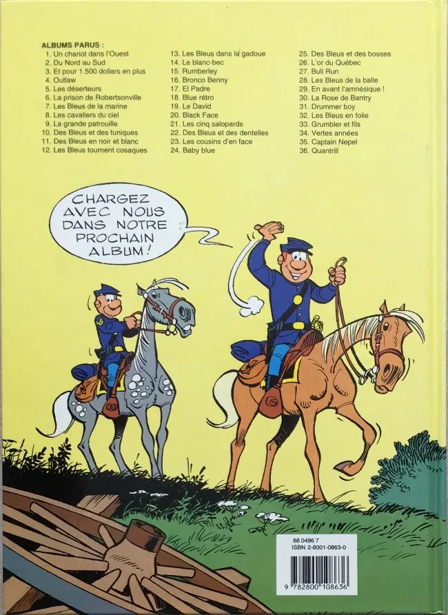 Verso de l'album Les Tuniques Bleues Tome 6 La prison de Robertsonville