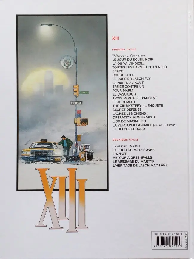 Verso de l'album XIII Tome 4 SPADS