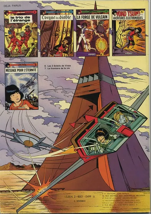 Verso de l'album Yoko Tsuno Tome 6 Les 3 soleils de Vinéa
