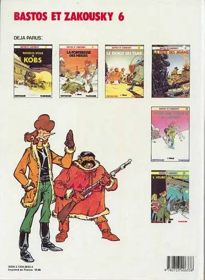 Verso de l'album Bastos et Zakousky Tome 6 L'heure du taureau