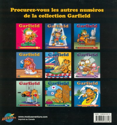 Verso de l'album Garfield #18