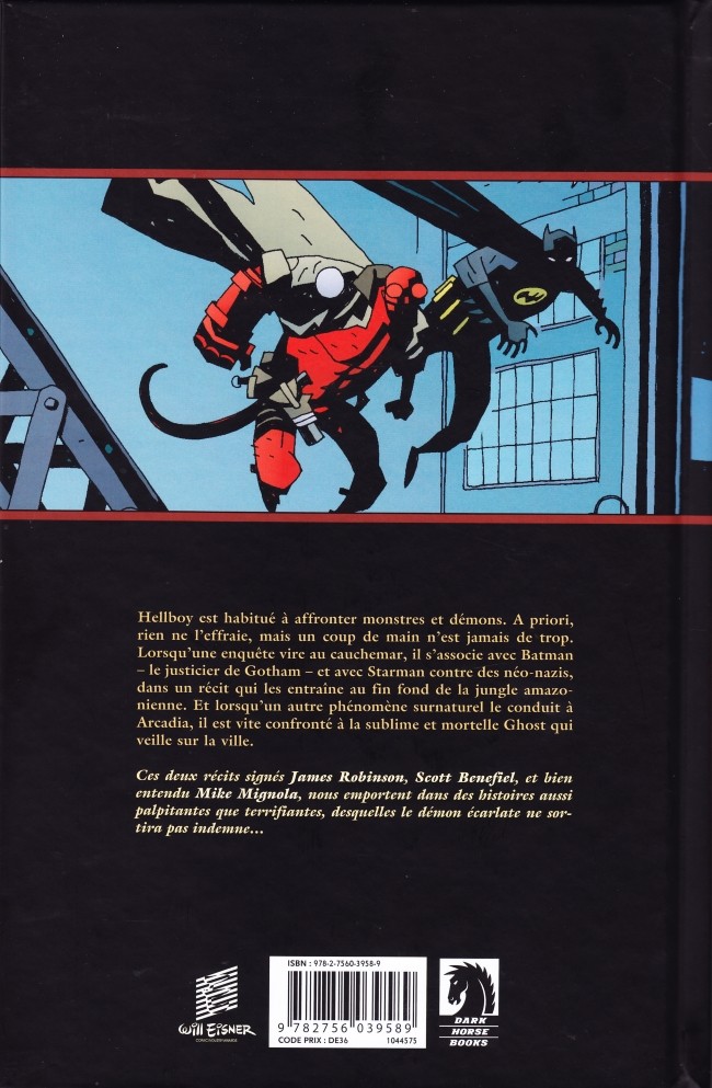 Verso de l'album Hellboy Tome 14 Masques & monstres