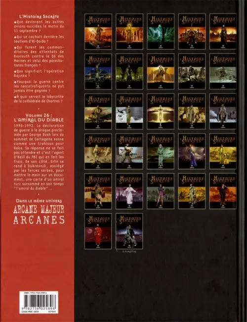 Verso de l'album L'Histoire secrète Volume 26 L'Amiral du diable