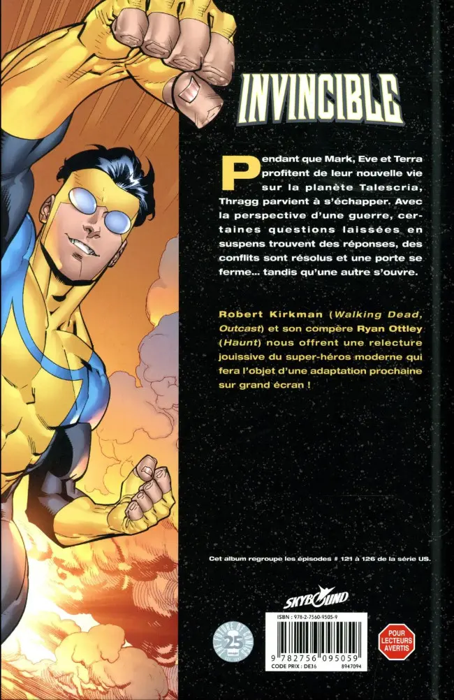 Verso de l'album Invincible Tome 22 Reboot ?