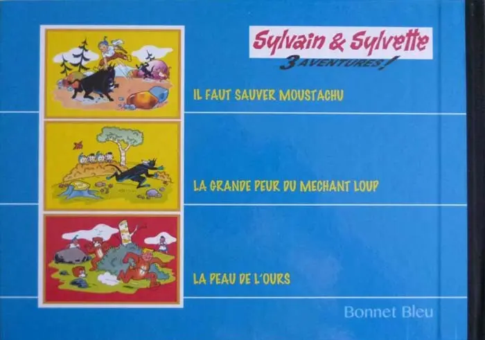 Verso de l'album Sylvain et Sylvette 3 aventures