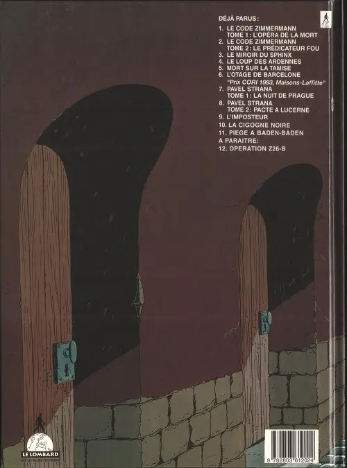 Verso de l'album Victor Sackville Tome 11 Piège a Baden-Baden