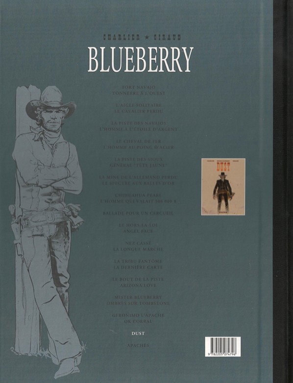 Verso de l'album Blueberry Intégrale Le Soir - Édition de 2015 Volume 15
