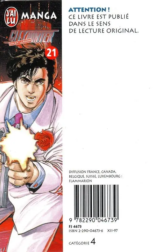 Verso de l'album City Hunter - Nicky Larson 21 Un signal dans la ville