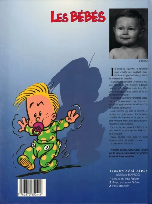 Verso de l'album BB de BD / Les Bébés Tome 4 Crimes & châtiments