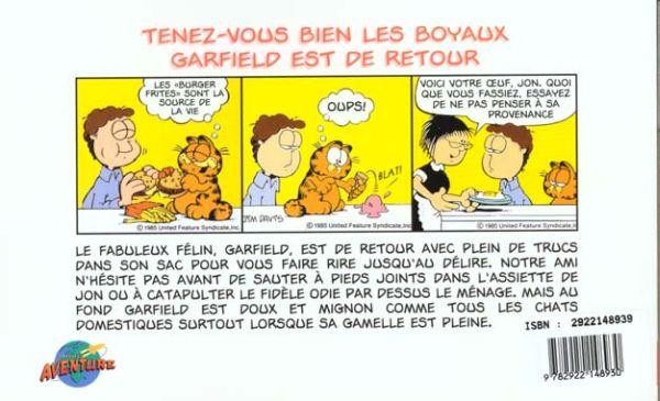 Verso de l'album Garfield Tome 23 délire de rire