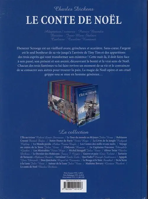 Verso de l'album Les Incontournables de la littérature en BD Tome 30 Le Conte de Noël