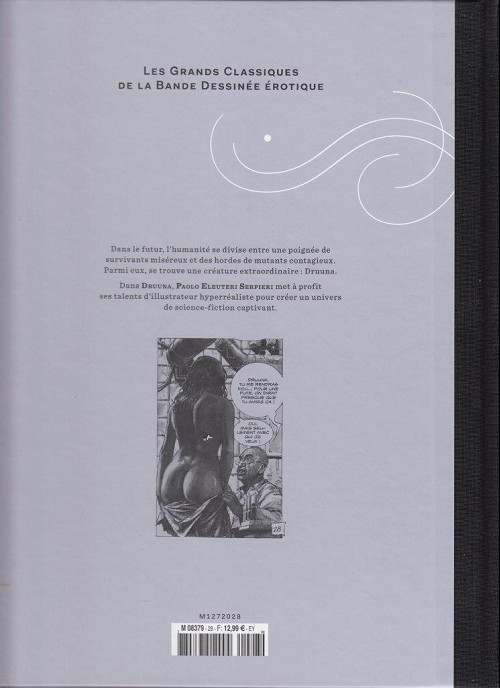 Verso de l'album Les Grands Classiques de la Bande Dessinée Érotique - La Collection Tome 28 Druuna - Tome 1 Morbus Gravis