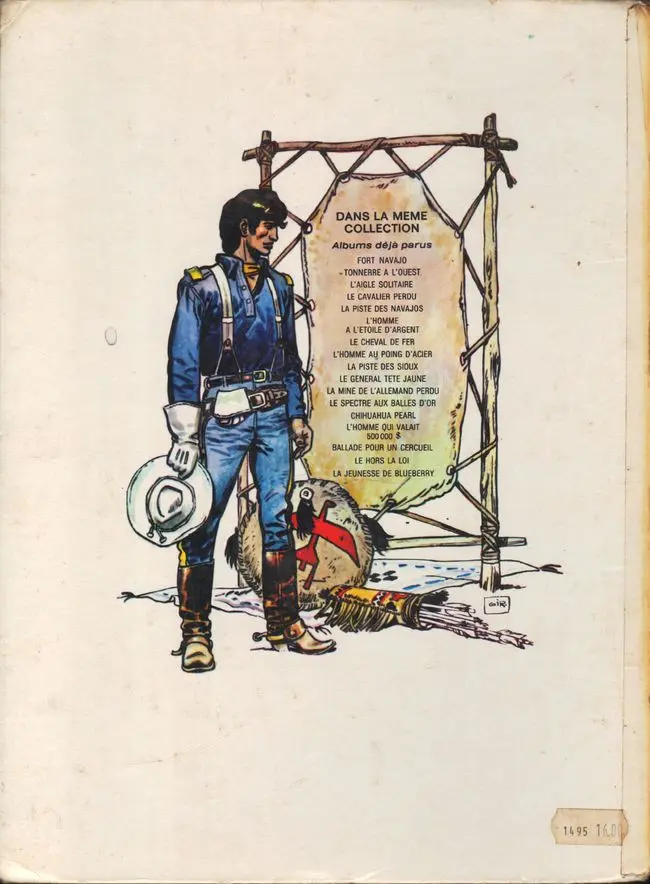 Verso de l'album Blueberry Tome 9 La piste des Sioux