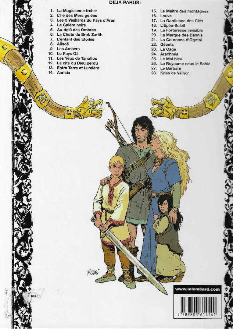 Verso de l'album Thorgal Tome 25 Le Mal bleu