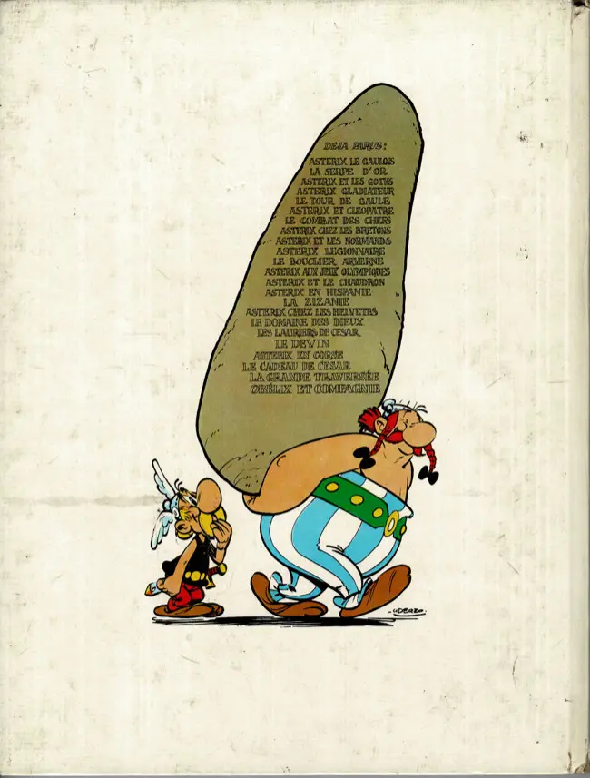 Verso de l'album Astérix Tome 10 Astérix légionnaire