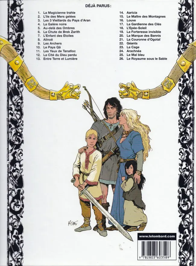 Verso de l'album Thorgal Tome 1 La Magicienne trahie