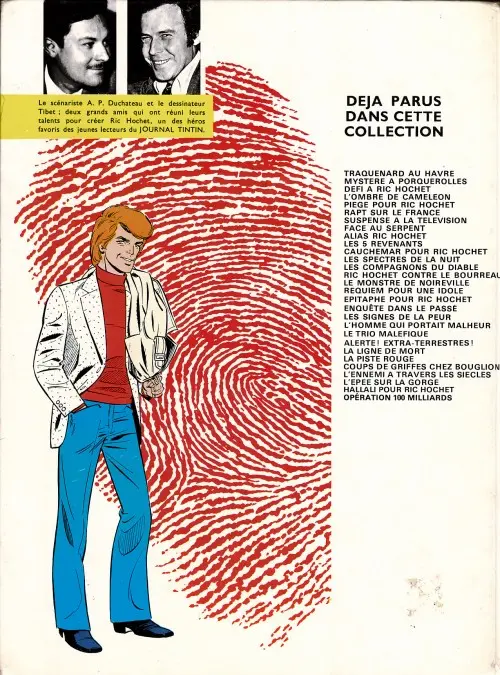 Verso de l'album Ric Hochet Tome 25 Coups de griffes chez Bouglione