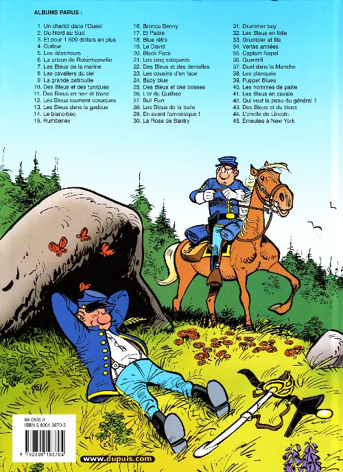 Verso de l'album Les Tuniques Bleues Tome 13 Les bleus dans la gadoue