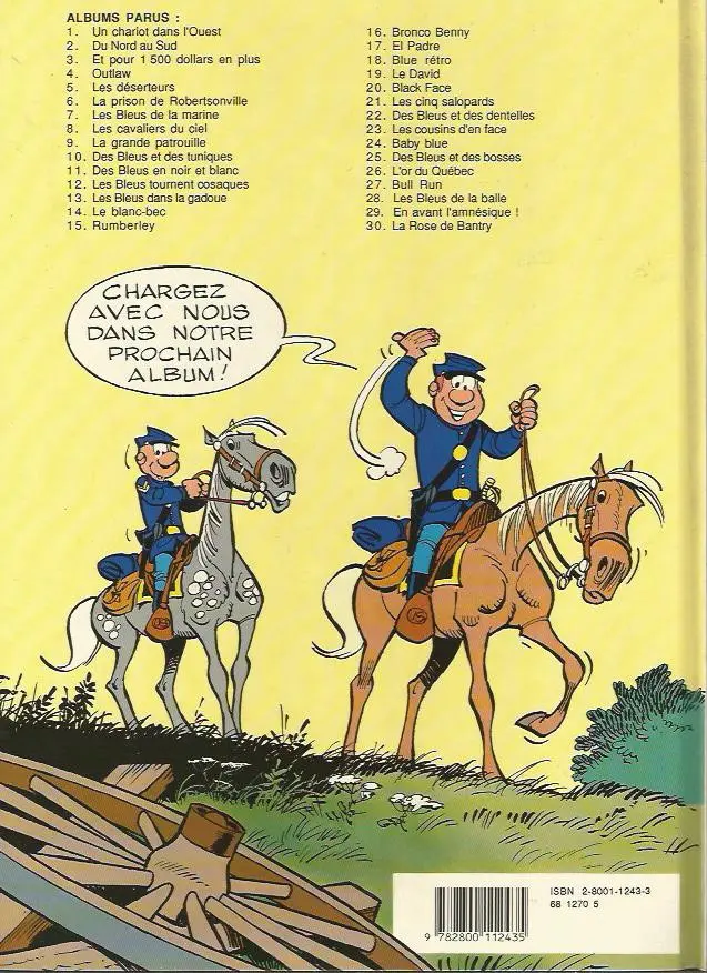 Verso de l'album Les Tuniques Bleues Tome 24 Baby Blue