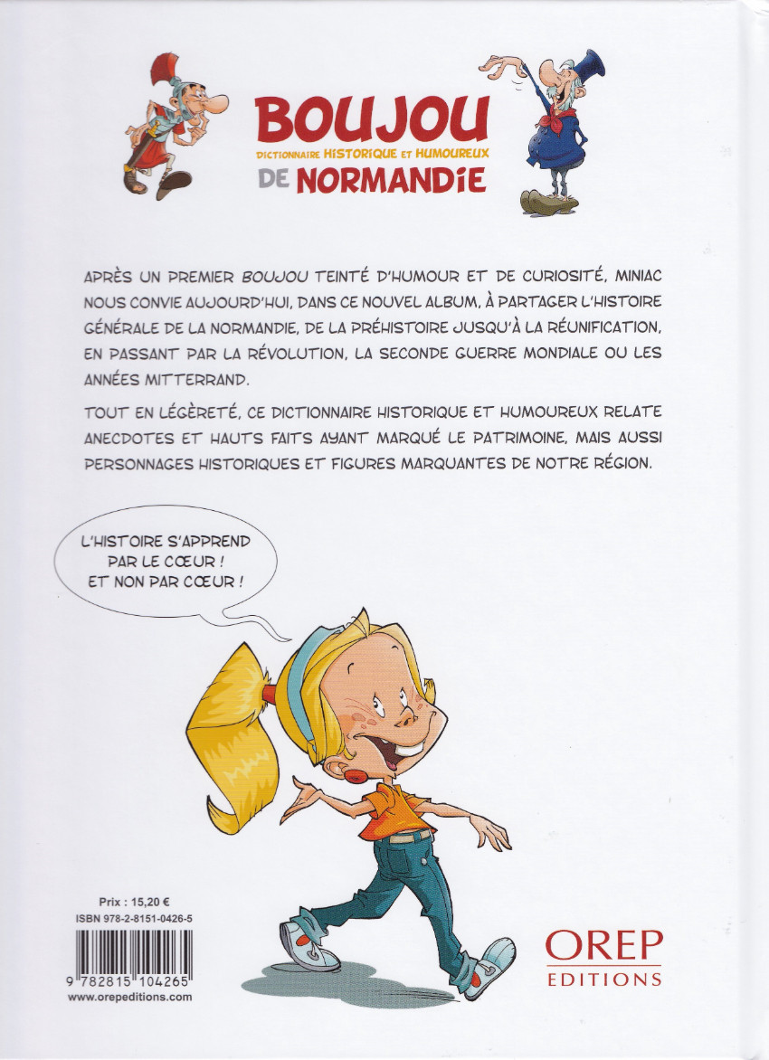 Verso de l'album Boujou Tome 2 Dictionnaire historique et humoureux de Normandie