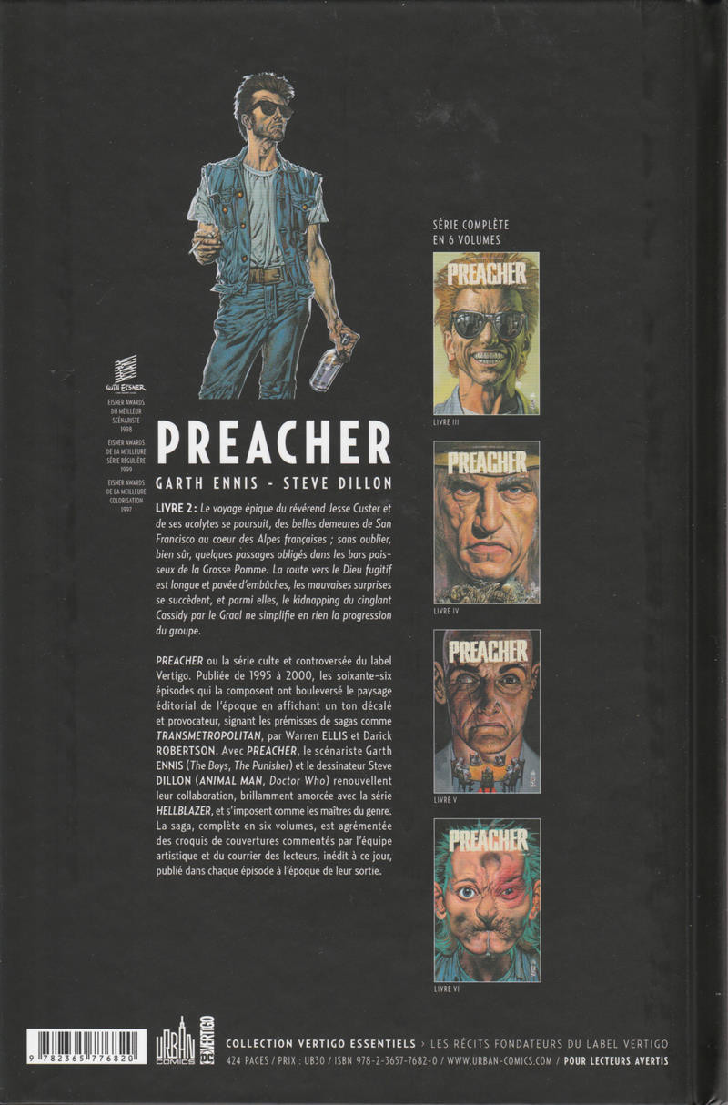 Verso de l'album Preacher Livre II