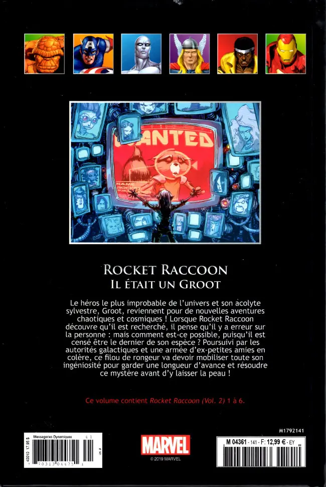 Verso de l'album Marvel Comics - La collection de référence Tome 141 Rocket Raccoon - Il était un Groot