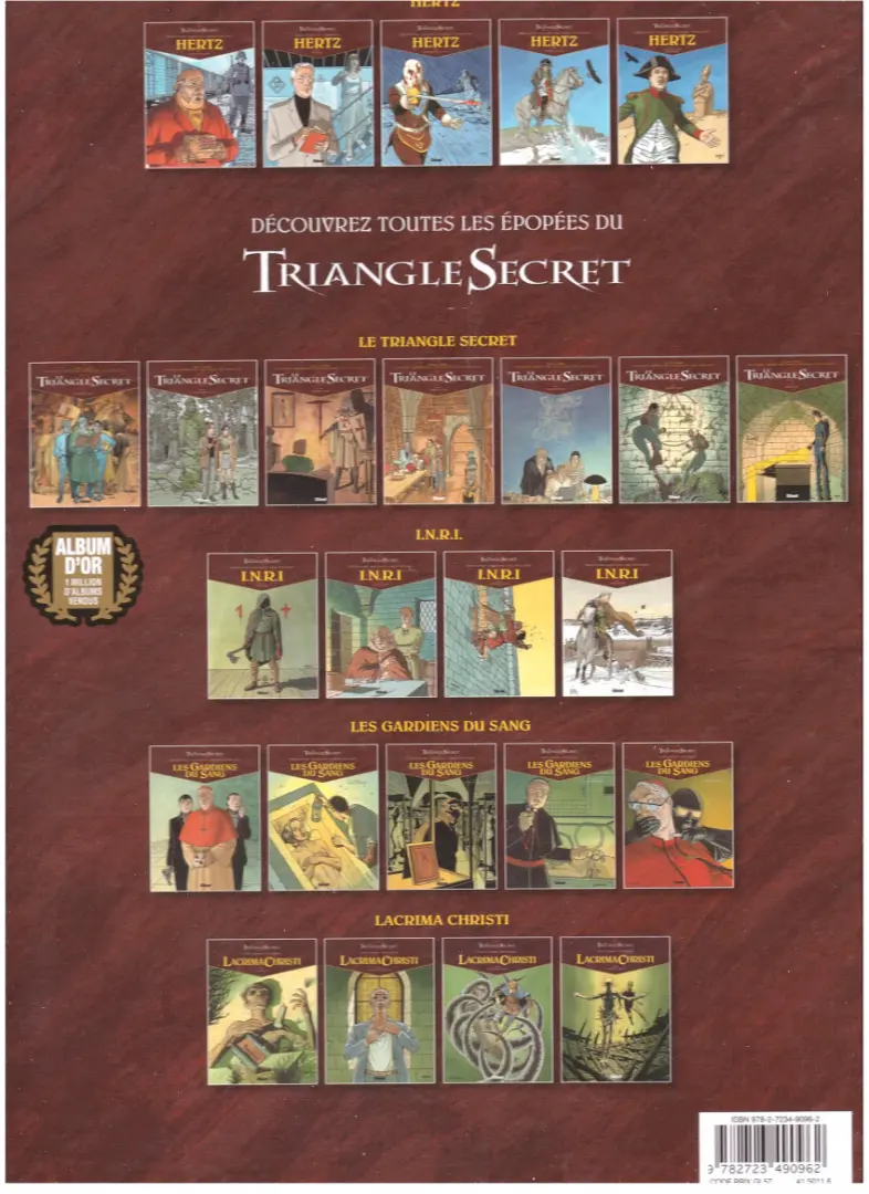 Verso de l'album Le Triangle secret - Hertz Tome 4 L'ombre de l'Aigle