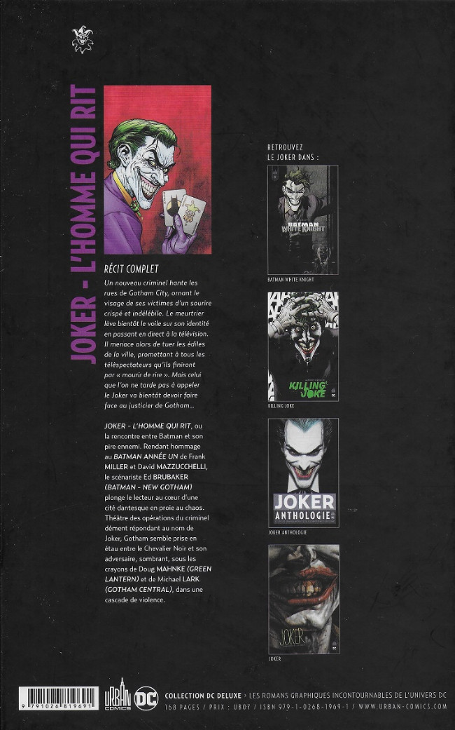 Verso de l'album Joker : L'Homme qui rit