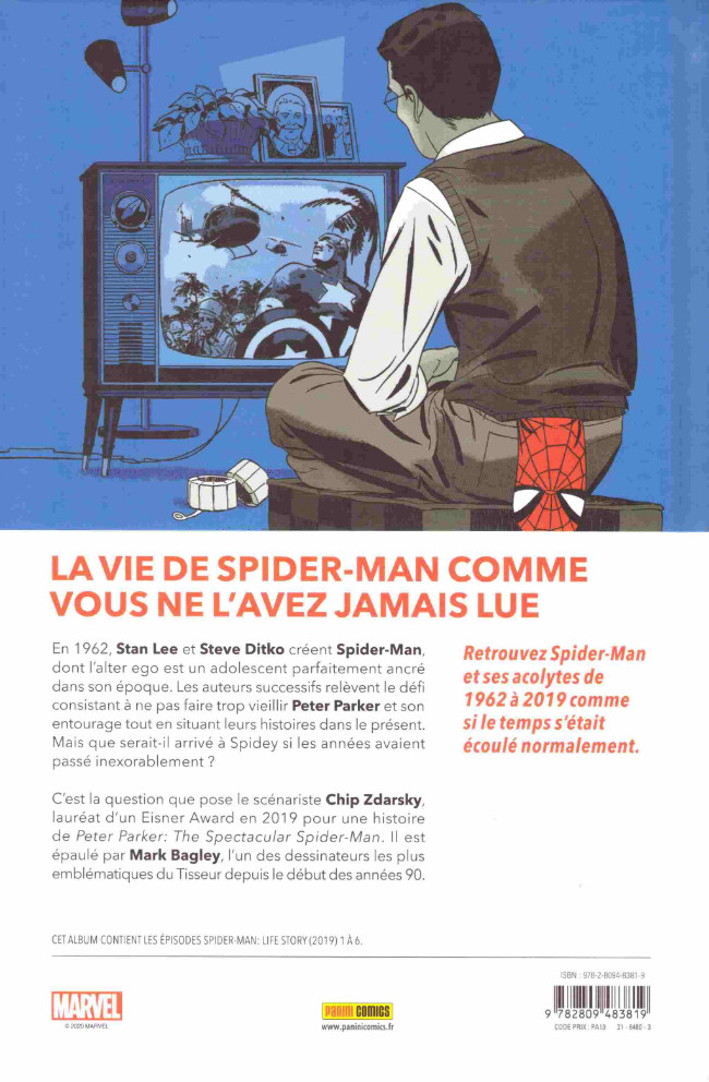 Verso de l'album Spider-Man : L'Histoire d'une vie