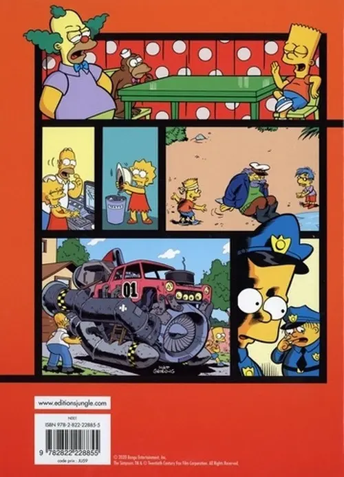 Verso de l'album Les simpson - Explosion Tome 3