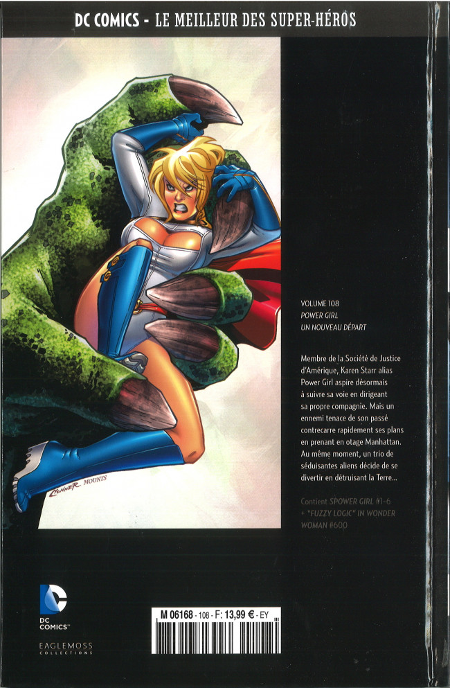 Verso de l'album DC Comics - Le Meilleur des Super-Héros Volume 108 Power Girl - Un Nouveau Départ