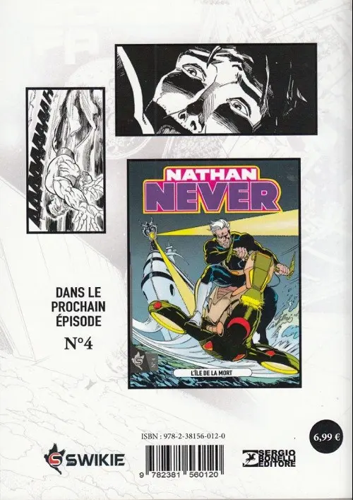 Verso de l'album Nathan Never Swikie N° 3 Opération Dragon