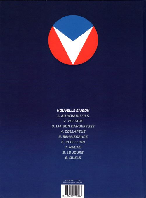 Verso de l'album Michel Vaillant Tome 9 Duels
