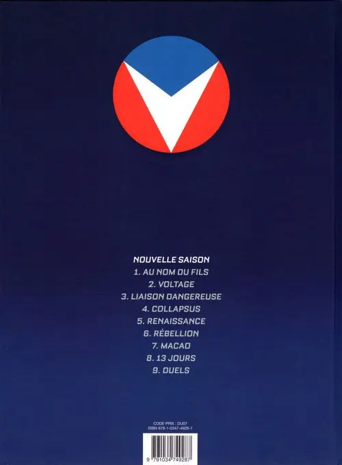 Verso de l'album Michel Vaillant Tome 9 Duels