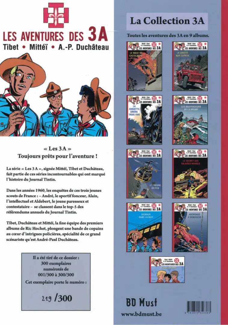 Verso de l'album Les aventures des 3 A Tome 10 Le Dossier 3A
