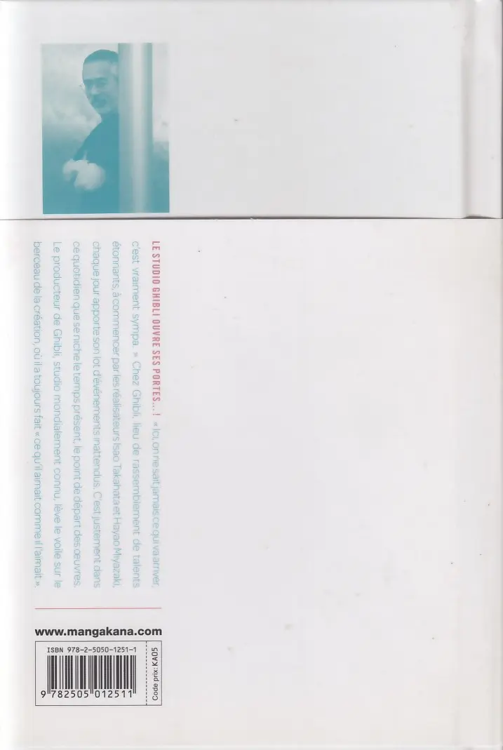 Verso de l'album Dans le studio Ghibli Travailler en s'amusant