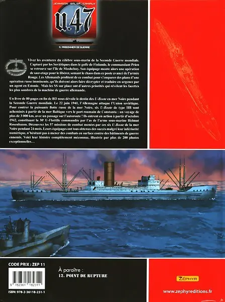 Verso de l'album U.47 Tome 11 Prisonnier de guerre