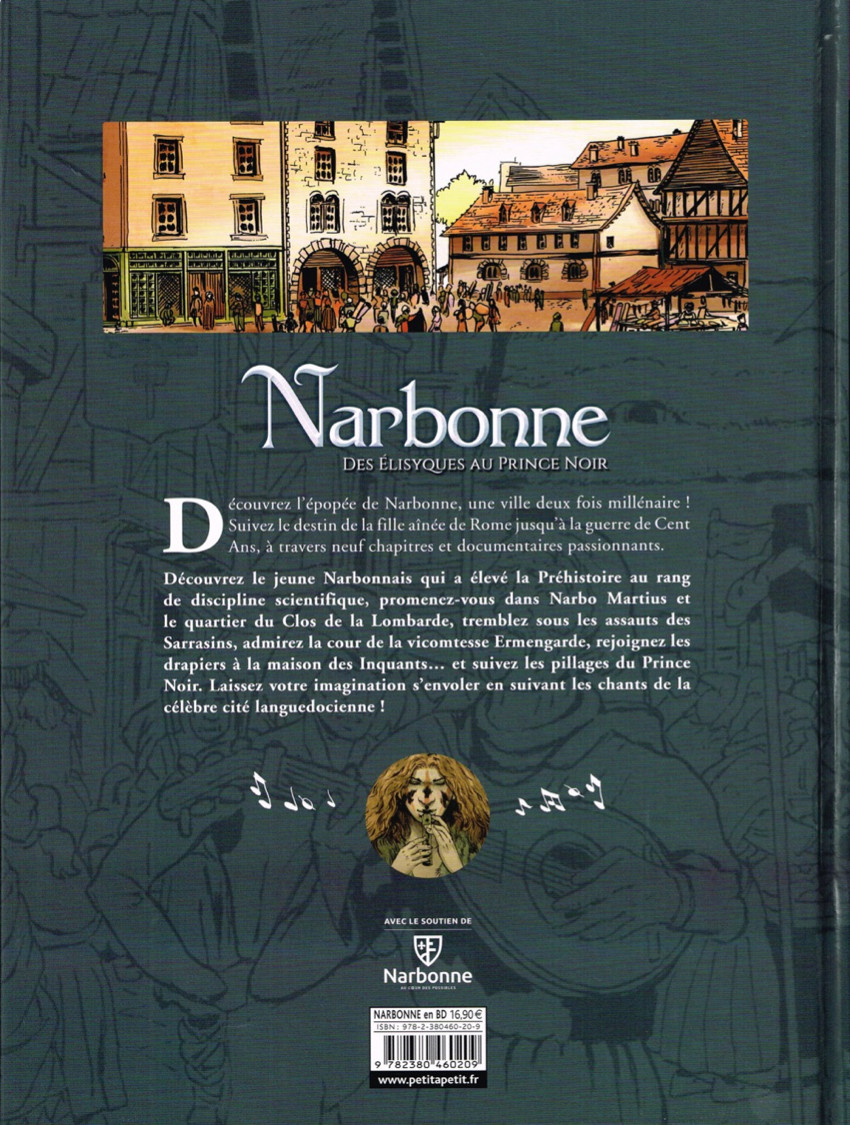 Verso de l'album Narbonne 1 Des Élisyques au Prince Noir