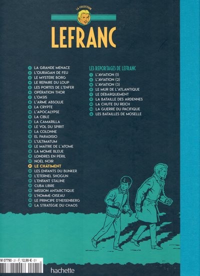 Verso de l'album Lefranc La Collection - Hachette Tome 21 Le châtiment