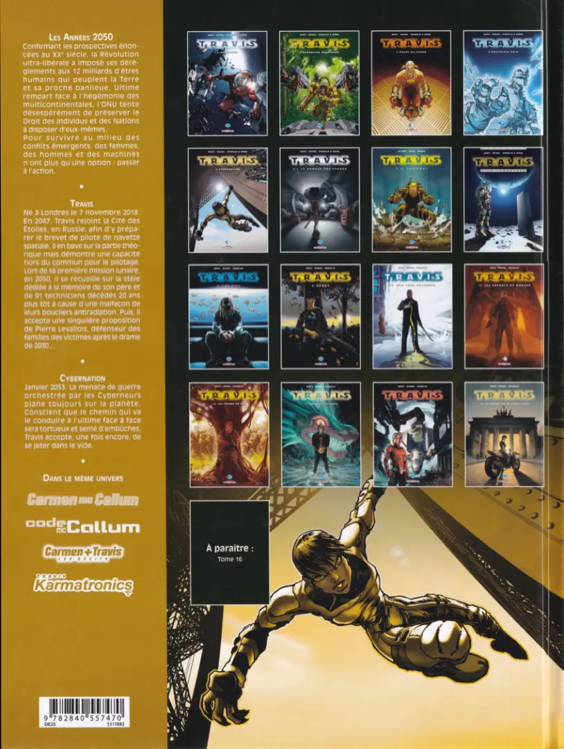Verso de l'album Travis Tome 5 Cybernation