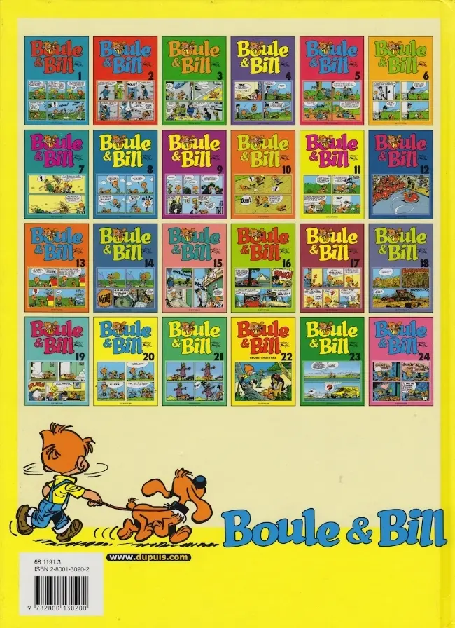 Verso de l'album Boule & Bill Tome 20