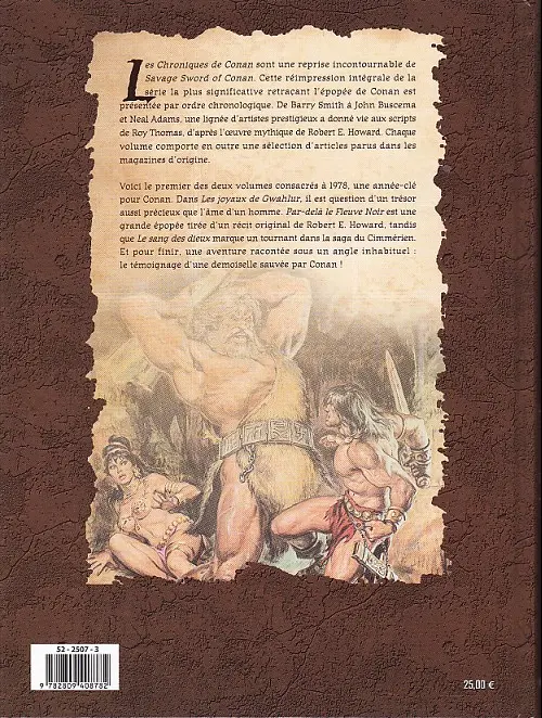 Verso de l'album Les Chroniques de Conan Tome 5 1978 (I)