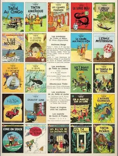 Verso de l'album Tintin Tome 21 Les bijoux de la Castafiore