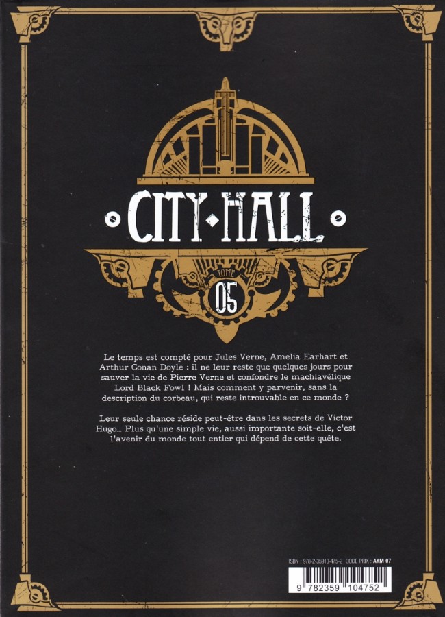 Verso de l'album City Hall Tome 05