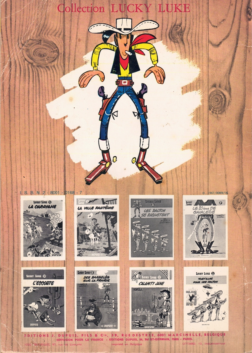 Verso de l'album Lucky Luke Tome 29 Des barbelés sur la prairie